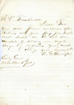 B. G. Covington to W. L. Treadwell, 1 March 1872 by B. G. Covington