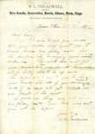 W. L. Treadwell to Lucy Treadwell, 29 October 1872 by William Loundes Treadwell