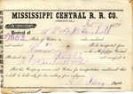 Receipt, 1 November 1870 by Mississippi Central Railroad Company