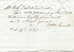 Financial request, 15 February 1871 by W. B. Smith
