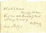 Financial request, 15 March 1871 by F. P. Long