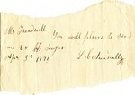 Order for materials, 3 April 1871