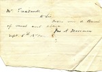 Order for materials, 3 September 1871