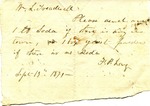 Order for materials, 19 September 1871