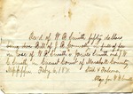 Receipt, 6 February 1871