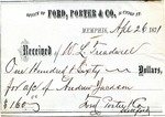 Receipt, 26 April by Ford Porter and Company
