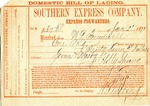 Receipt, 2 January 1871 by Southern Express Company