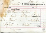 Receipt, 8 September 1871 by Southern Railroad Association