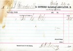 Receipt, 22 July 1871 by Southern Railroad Association