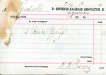 Receipt, 18 August 1871 by Southern Railroad Association