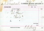 Receipt, 8 August 1871 by Southern Railroad Association