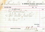 Receipt, 21 August 1871 by Southern Railroad Association