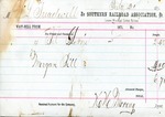 Receipt, 21 July 1871 by Southern Railroad Association