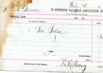 Receipt, 13 July 1871 by Southern Railroad Association
