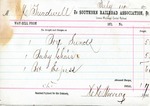 Receipt, 14 July 1871 by Southern Railroad Association