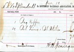Receipt, 10 January 1871 by Southern Railroad Association