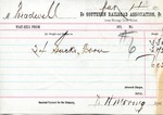 Receipt, 4 January 1871 by Southern Railroad Association