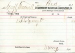 Receipt, 12 December 1871 by Southern Railroad Association