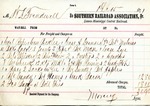 Receipt, 15 December 1871 by Southern Railroad Association