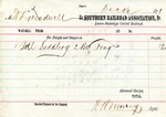 Receipt, 16 December 1871 by Southern Railroad Association