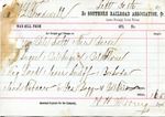 Receipt, 30 September 1871 by Southern Railroad Association