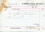 Receipt, 2 October 1871 by Southern Railroad Association