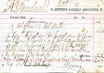 Receipt, 19 October 1871 by Southern Railroad Association