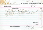 Receipt, 19 October 1871 by Southern Railroad Association