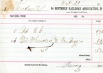 Receipt, 21 October 1871 by Southern Railroad Association