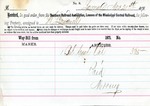 Receipt, 21 November 1871 by Southern Railroad Association