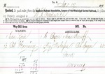 Receipt, 17 November 1871 by Southern Railroad Association