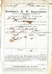 Cotton receipt, 22 December 1871 by Southern Railroad Association and Allison C. Treadwell