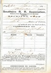 Cotton receipt, 6 January 1871 by Southern Railroad Association and Allison C. Treadwell