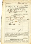 Cotton receipt, 23 December 1871 by Southern Railroad Association and Allison C. Treadwell
