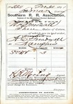 Cotton receipt, 30 December 1871 by Southern Railroad Association and Allison C. Treadwell