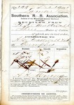 Cotton receipt, 19 December 1871 by Southern Railroad Association and Allison C. Treadwell