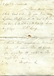 Order for materials, 15 August 1870 by F. P. Long