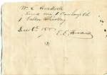 Order for materials, 6 December 1870 by Elizabeth E. Treadwell
