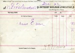 Receipt, 22 December 1870 by Southern Railroad Association