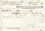 Receipt, 23 September 1870 by Southern Railroad Association