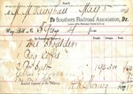 Receipt, 5 May 1870 by Southern Railroad Association