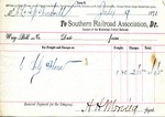 Receipt, 9 July 1870 by Southern Railroad Association