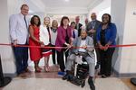 Ribbon cutting at exhibit opening