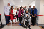 Ribbon cutting at exhibit opening