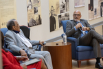 Ambassador Andrew Young and Donald Bermudez during panel discussion