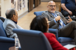 Ambassador Andrew Young and Donald Bermudez during panel discussion by Thomas Graning