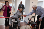 Ribbon cutting at exhibit opening