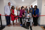 Ribbon cutting at exhibit opening by Thomas Graning