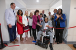 Ribbon cutting at exhibit opening