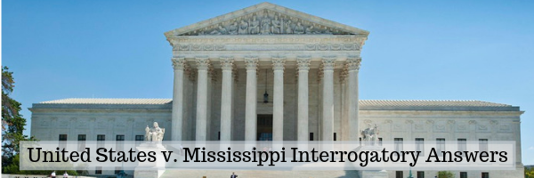 United States v. Mississippi Interrogatory Answers